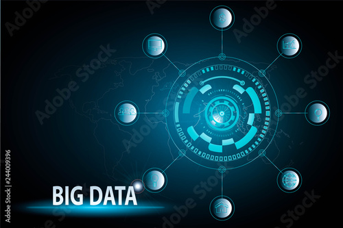 big data technology of future concept background