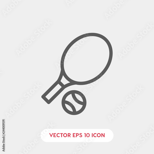 tennis icon. tennis ball icon vector. Linear style sign for mobile concept and web design. tennis symbol illustration. vector graphics - Vector	