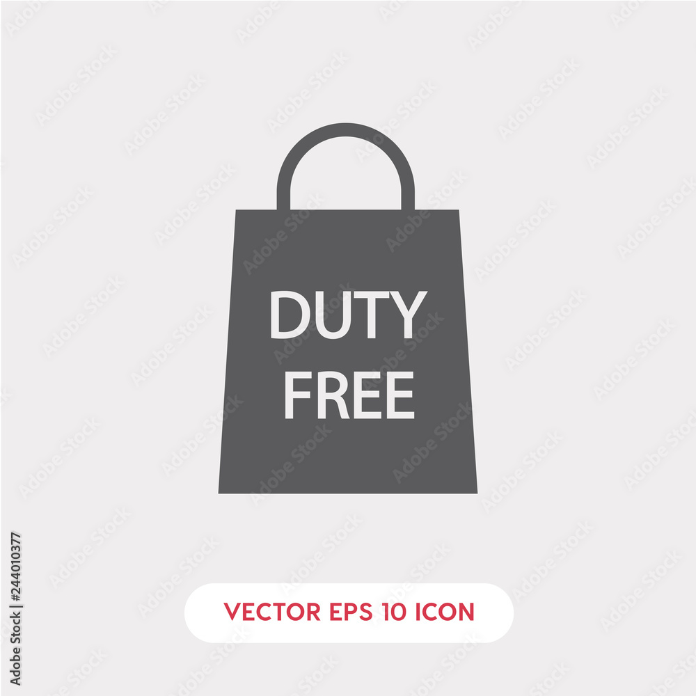 duty free icon. duty free icon vector. Linear style sign for mobile concept and web design. duty free symbol illustration vector graphics - Vector duty free icon. duty free icon vector. Linear style sign for mobile concept and web design. duty free symbol illustration vector graphics - Vector
