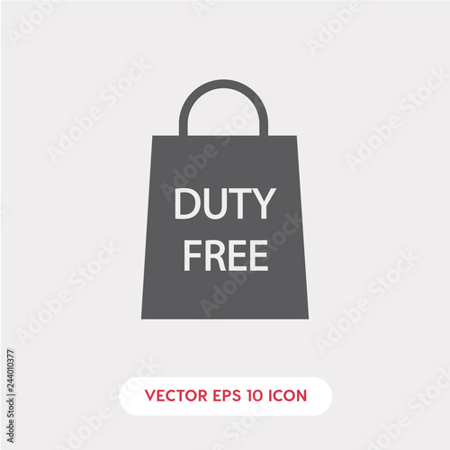 duty free icon. duty free icon vector. Linear style sign for mobile concept and web design. duty free symbol illustration vector graphics - Vector 