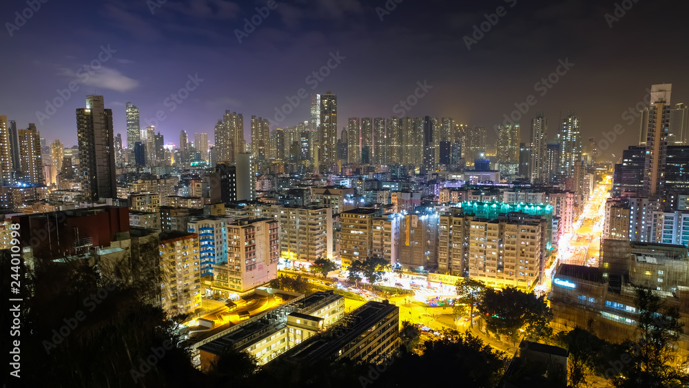 Fototapeta premium 香港 ガーデン・ヒル 夜景