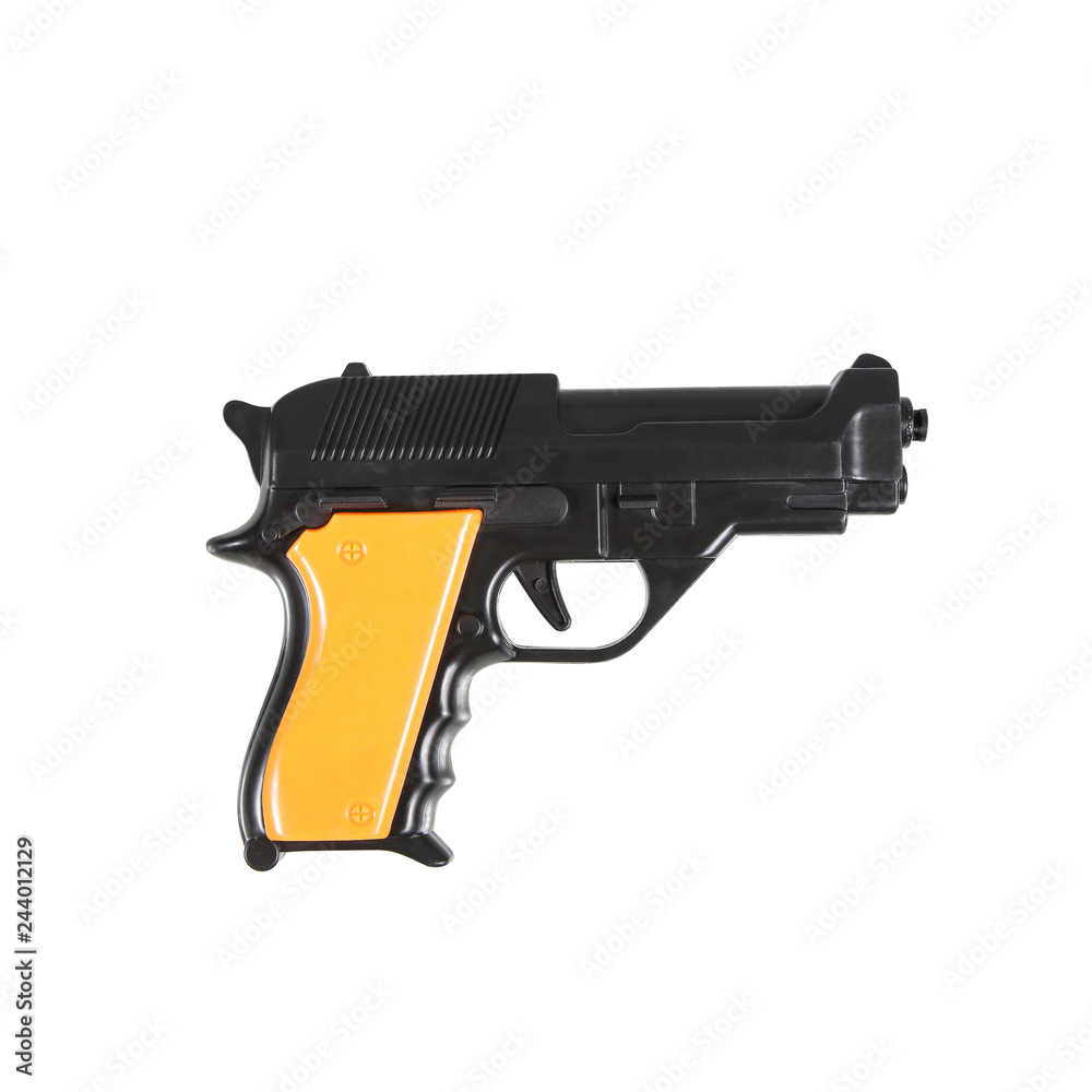 plastic toy gun isolated isolated on white