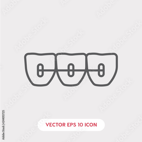 tooth chain icon vector