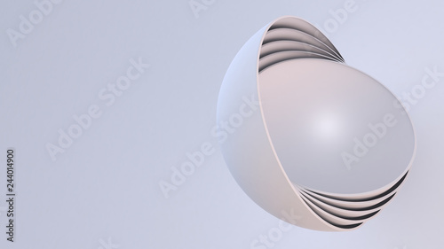 Abstract Background with layered Hemispheres (3d Rendering)