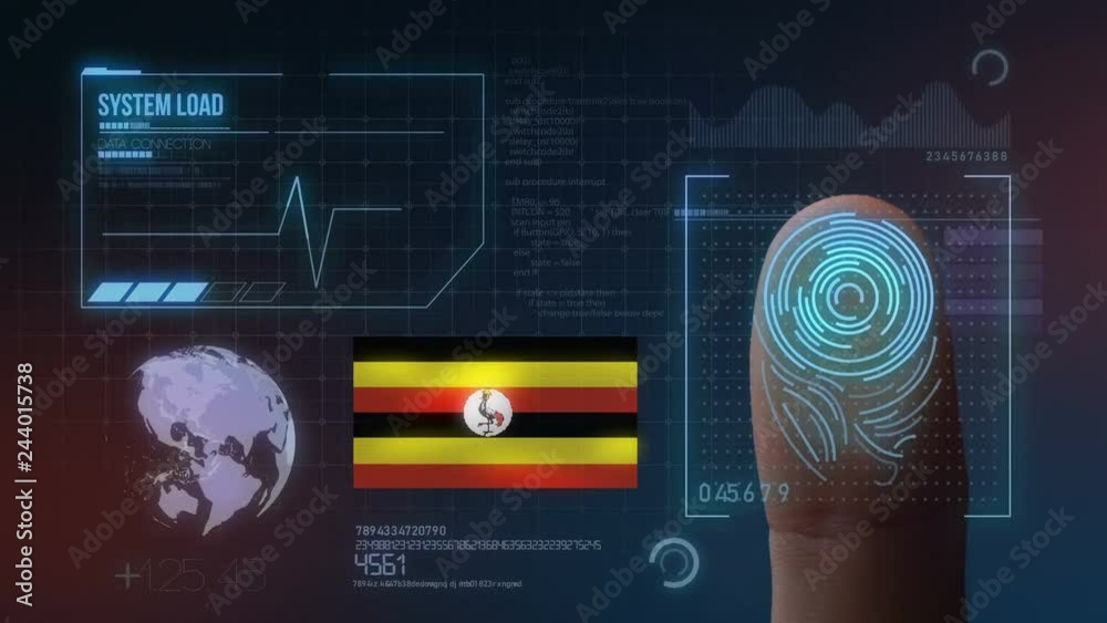 Finger Print Biometric Scanning Identification System. Uganda Nationality