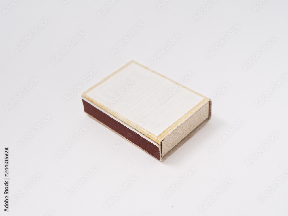 matches sulfur in a cardboard box on a white background. matches sulfur in a cardboard box on a white background.