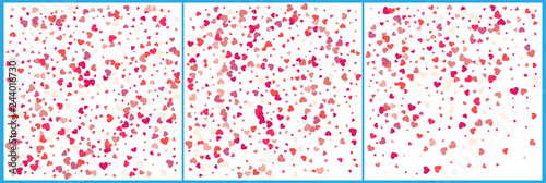Red and pink hearts confetti