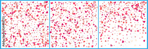 Red and pink hearts confetti