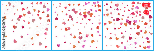 Red and pink hearts confetti