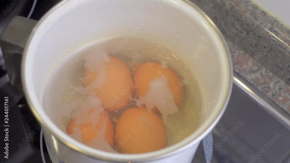 casserole with boiling eggs casserole with boiling eggs