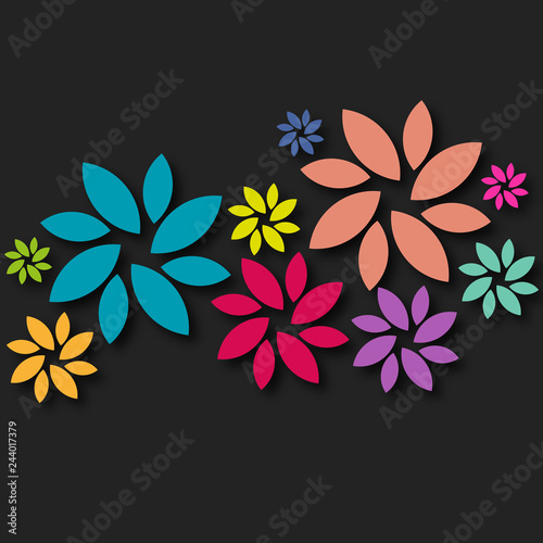 fond abstrait, fleur