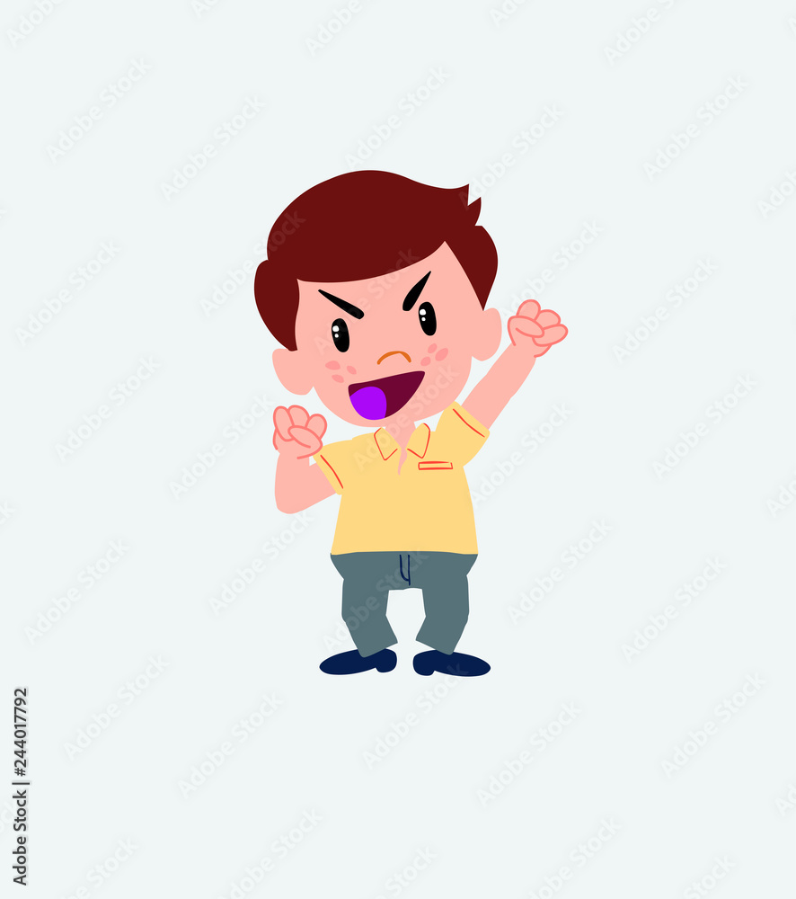 Businessman in casual style cheering enthusiastically. Businessman in casual style cheering enthusiastically.