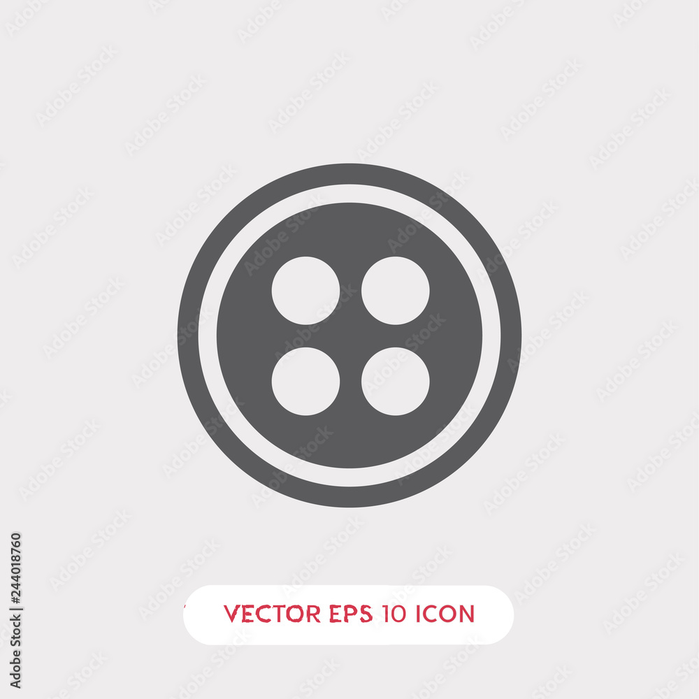 clothes button icon vector