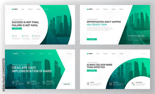 Landing pages templates set for business