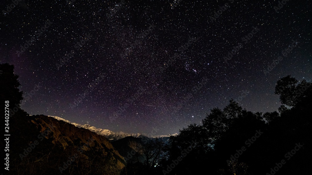 moon over mountains