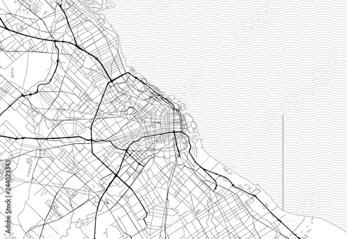 Area map of Buenos Aires City, Argentina