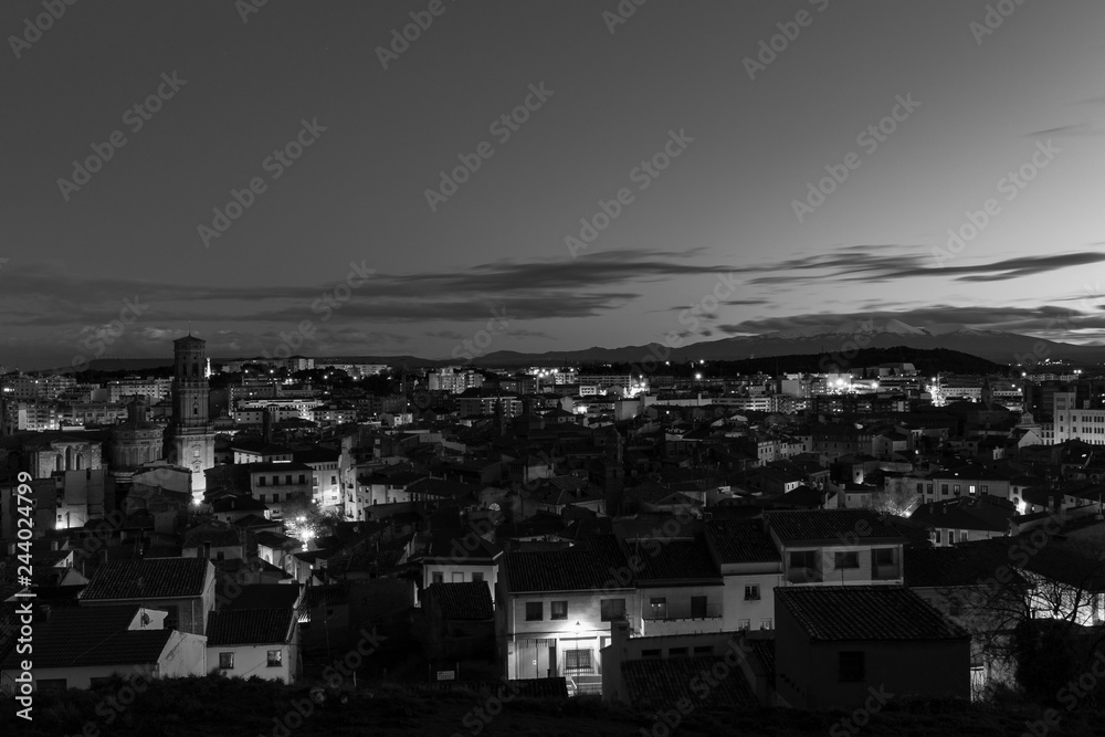Obraz premium view of tudela at night