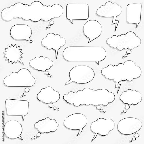 different speech bubbles collection
