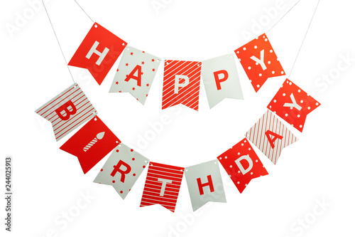 Happy Birthday banner flags