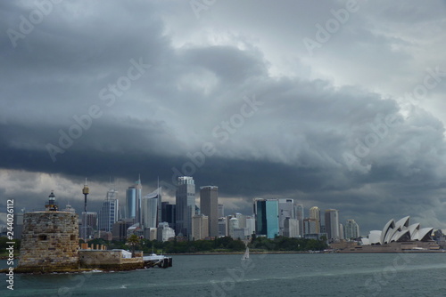 Sydney, Australia - Storm clouds over sidney looking like mothership from independence day © Matthias