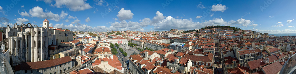 Lissabon Panorama vom Fahstuhl