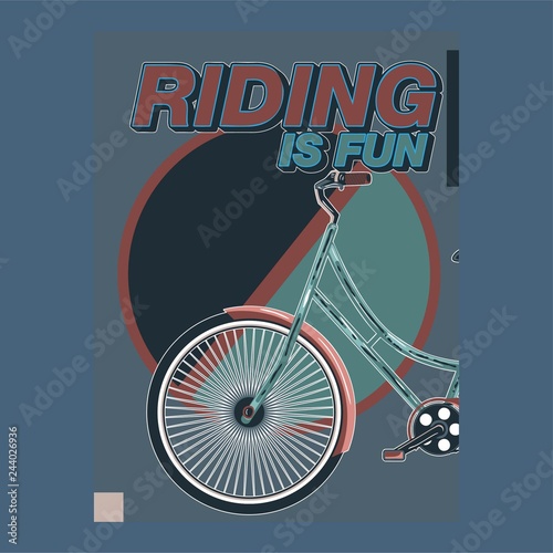 cycling vector poster - Vector