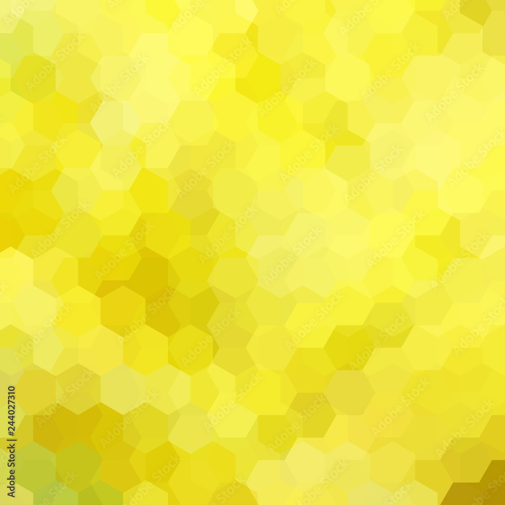 Abstract background consisting of yellow hexagons. Geometric design for business presentations or web template banner flyer. Vector illustration Abstract background consisting of yellow hexagons. Geometric design for business presentations or web template banner flyer. Vector illustration
