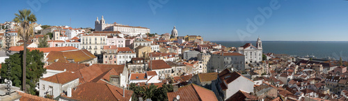Lissabon Panorama Alfama und Mosteiro De Sao Vicente De Fora