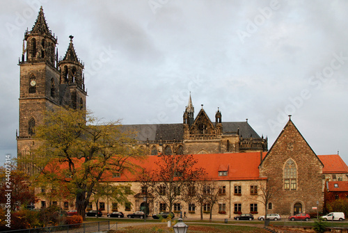 Cathedral of the city Magdeburg in Germany