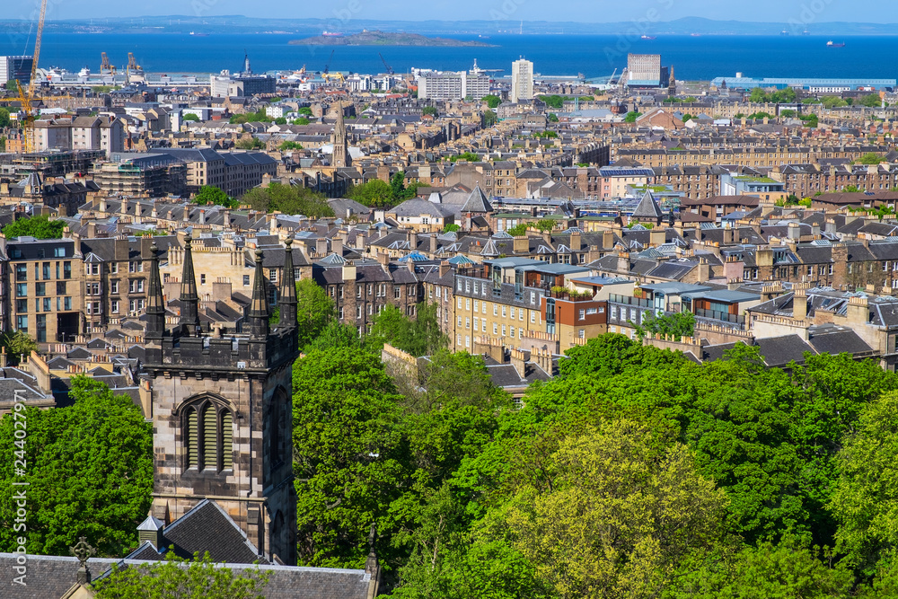 Stadtpanorama von Edinburgh/Schottland
