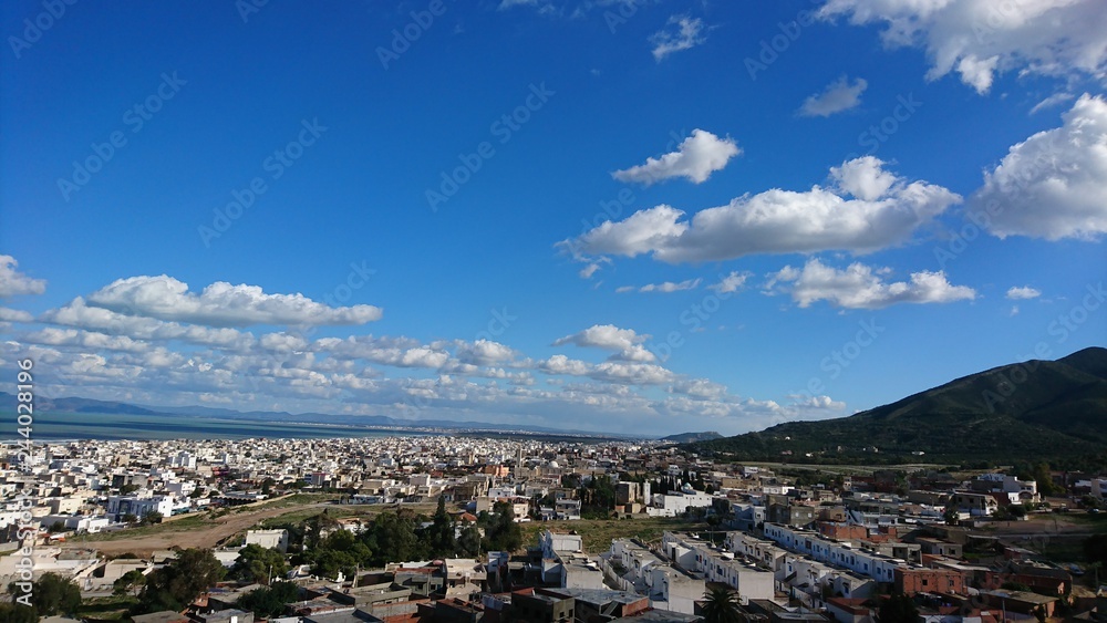Fototapeta premium awesome blue sky with a beautiful cloud