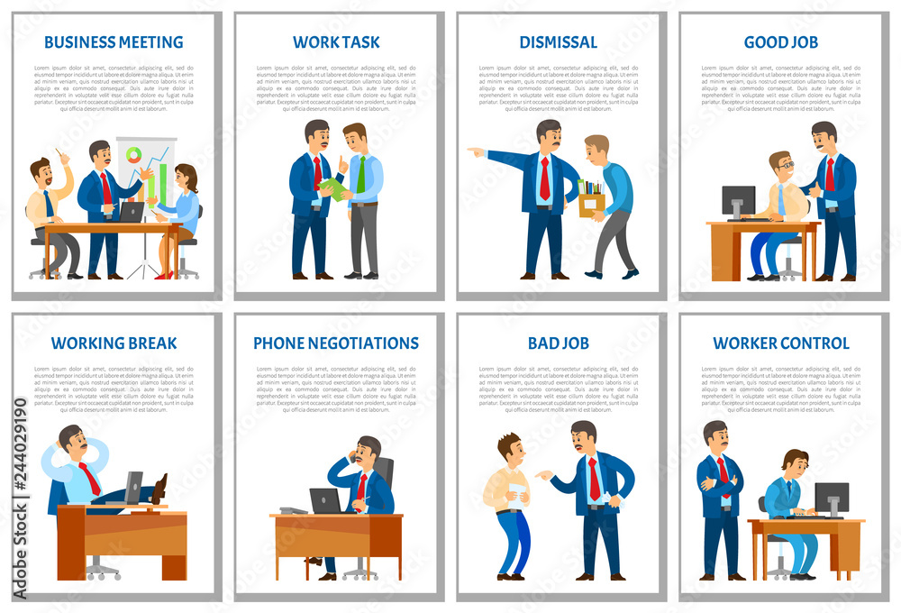 Business Meeting and Dismissal of Worker in Office Business Meeting and Dismissal of Worker in Office