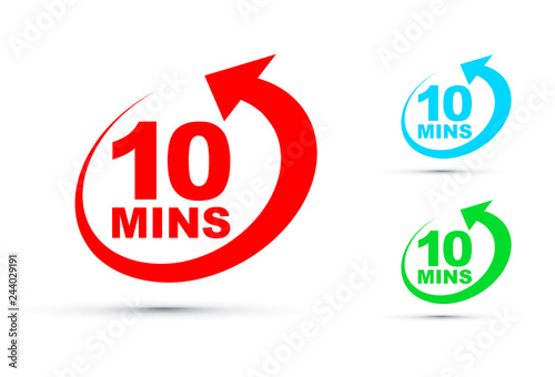 ten minutes icon set