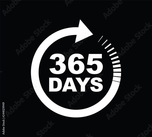 Three hundred and sixty five days a year icon 