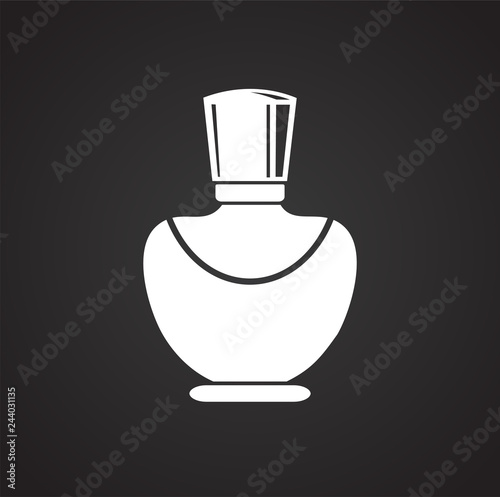 Bottle icon on black background for graphic and web design, Modern simple vector sign. Internet concept. Trendy symbol for website design web button or mobile app © Andre