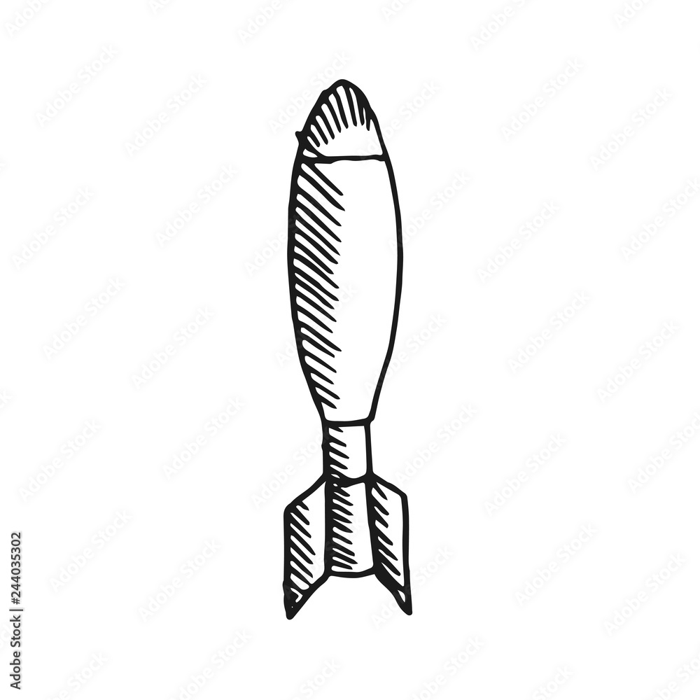 bomb vector doodle sketch isolated on white background bomb vector doodle sketch isolated on white background