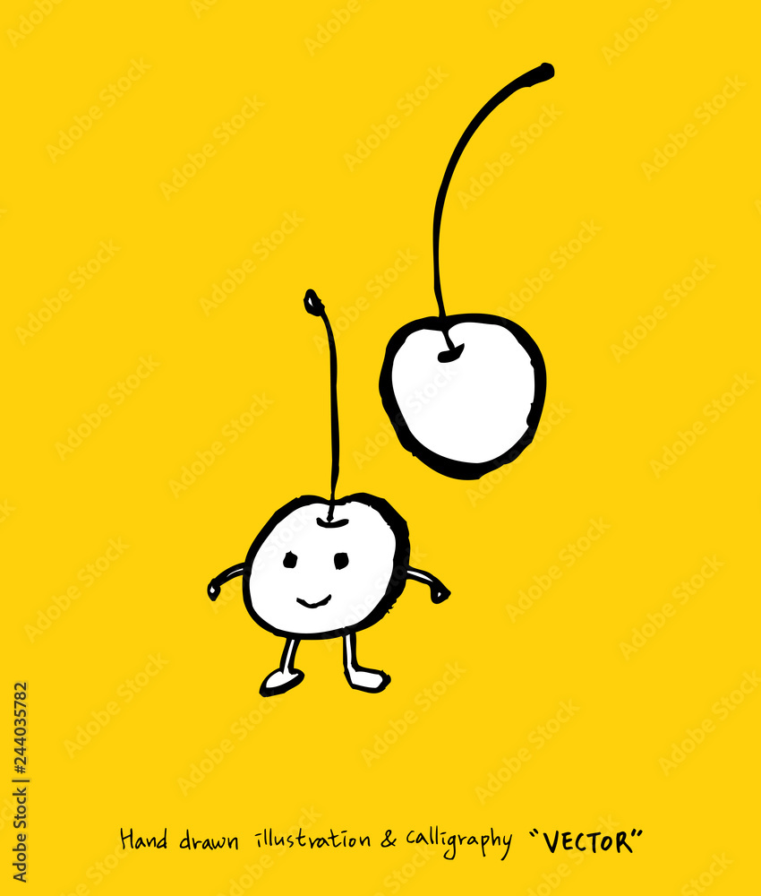 Obraz premium 농산물 일러스트 / 손으로 그린 과일과 채소 그림