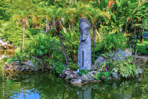 Obraz na płótnie Garden of little Africa (Jardins de la Petite Afrique) near Montecarlo in Principality of Monaco w salonie