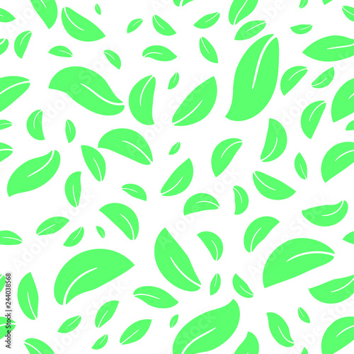 Leaf pattern on white background vector illustration