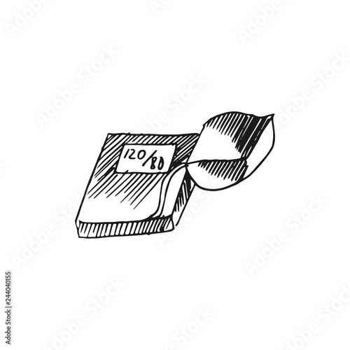 tonometer vector doodle sketch isolated on white background