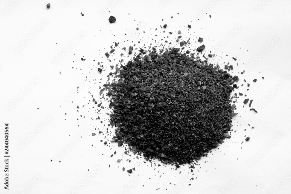 Mix of spices close-up on white in black and white. Mix of spices close-up on white in black and white.
