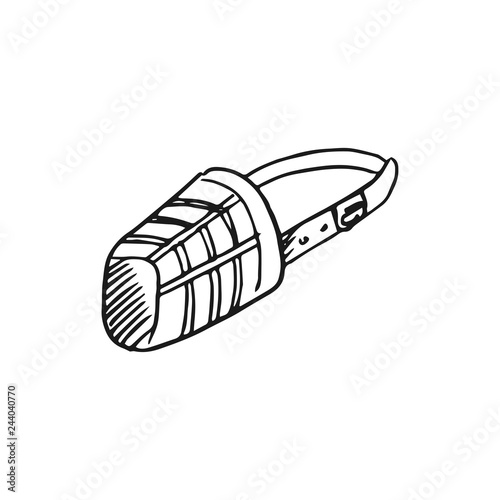 muzzle vector doodle sketch isolated on white background