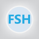 FSH (Follicle-stimulating hormone) acronym- vector illustration