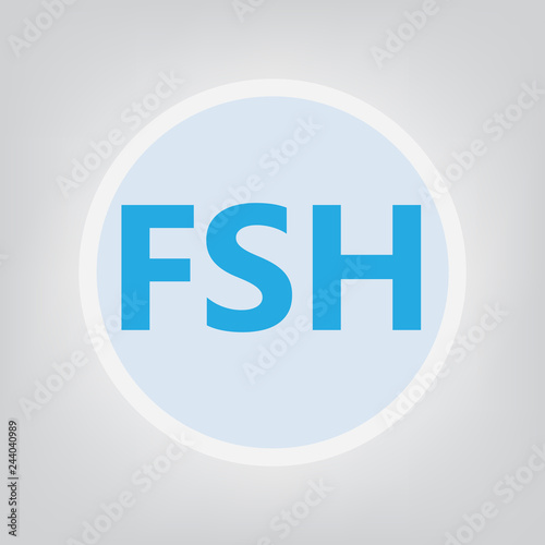 FSH (Follicle-stimulating hormone) acronym- vector illustration