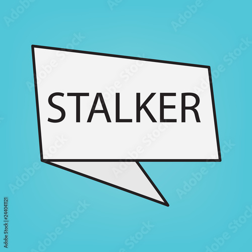 stalker word on a sticker- vector illustration