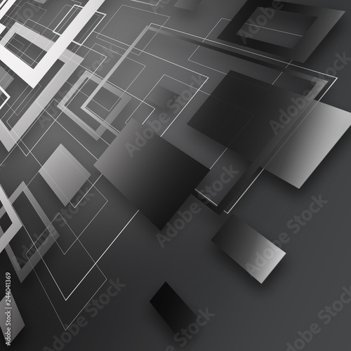 Abstract bright gray background with squares
