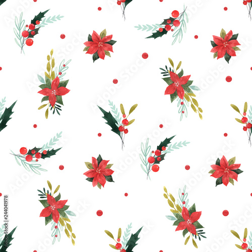 Watercolor floral vector pattern © zenina