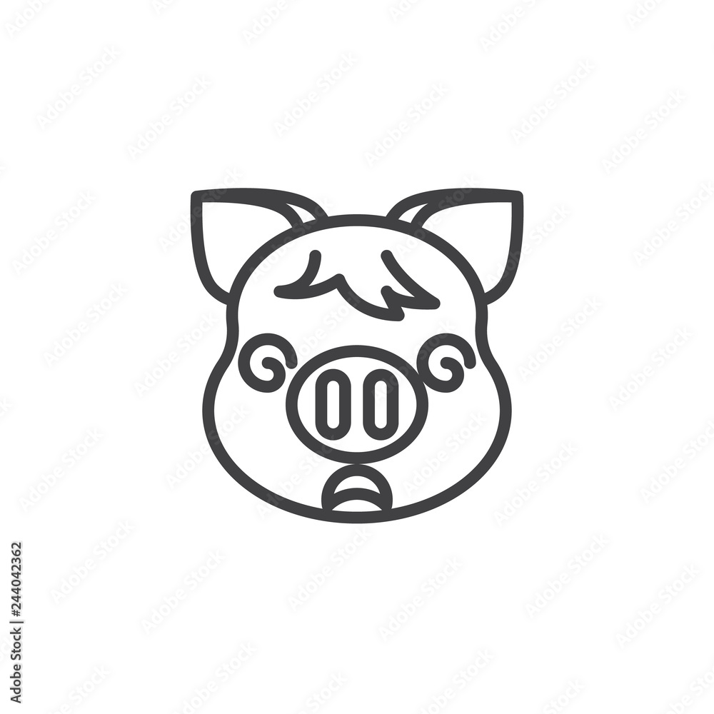 Dizzy piggy face emoji line icon. linear style sign for mobile concept and web design. Crazy piggy face emoticon outline vector icon. New year Pig head symbol, logo illustration. Pixel perfect vector Dizzy piggy face emoji line icon. linear style sign for mobile concept and web design. Crazy piggy face emoticon outline vector icon. New year Pig head symbol, logo illustration. Pixel perfect vector