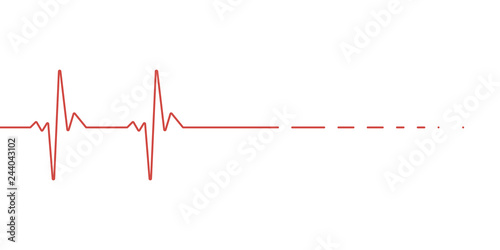 red heartbeat line icon