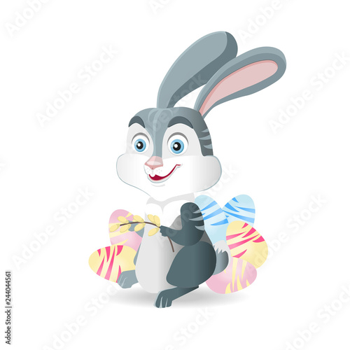  Easter Bunny with willow branch 